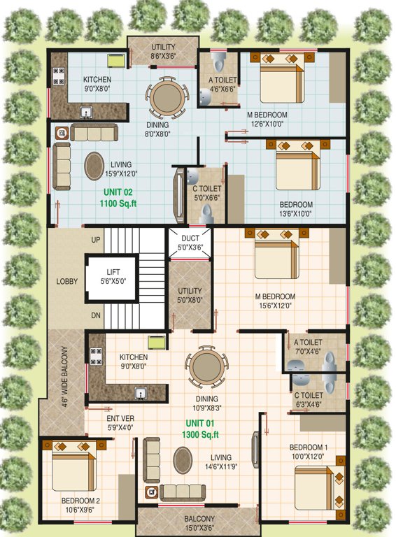 rain forest Rain Forest Cluster Plan From 1st To 4th Floor