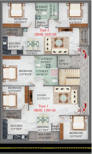  platina Typical Floor Plan Of  Platina 