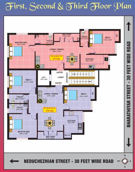  sai-nalinam Tower A Cluster Plan from 1st to 3rd Floor