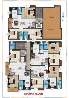  sri-sai-elite Tower 1 & 2 Cluster Plan for 2nd Floor