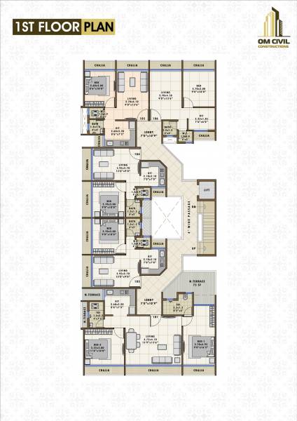  jay-vitthal-complex Tower 1 Cluster Plan