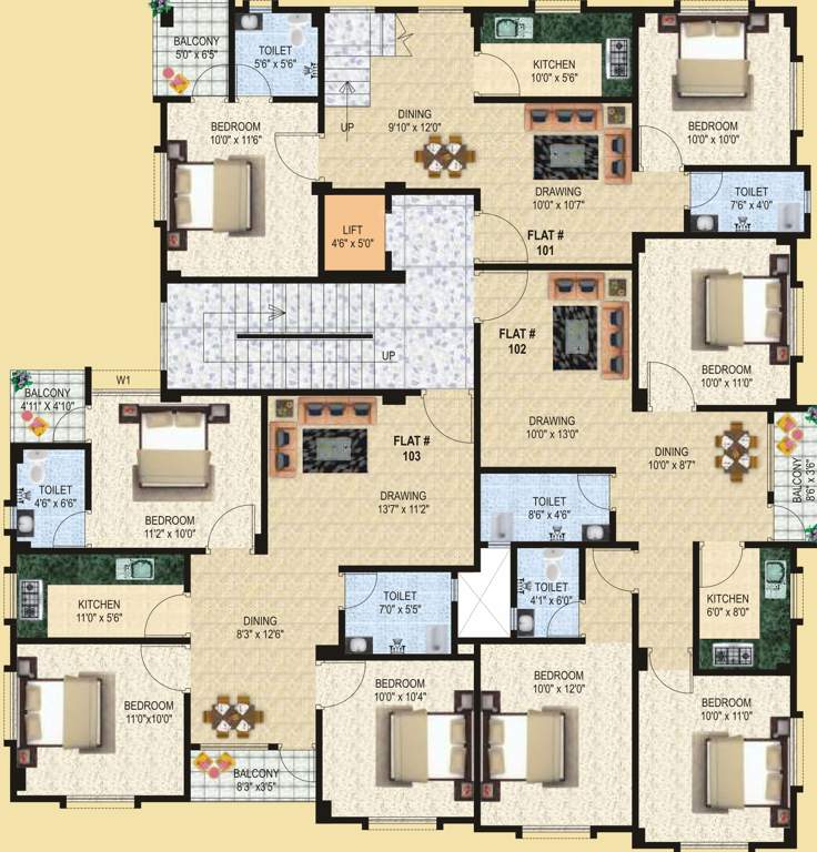  surendra sunrise enclave Typical 1st Floor Plan Of Surendra Sunrise Enclave