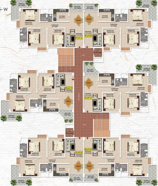 aashrayam ARS Aashrayam Cluster Plan from 2nd, 4rth 6th Floor