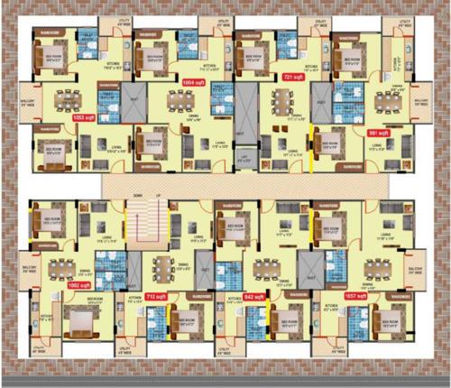 sankalpa ARR Sankalpa Cluster Plan from 1st to 3rd Floor