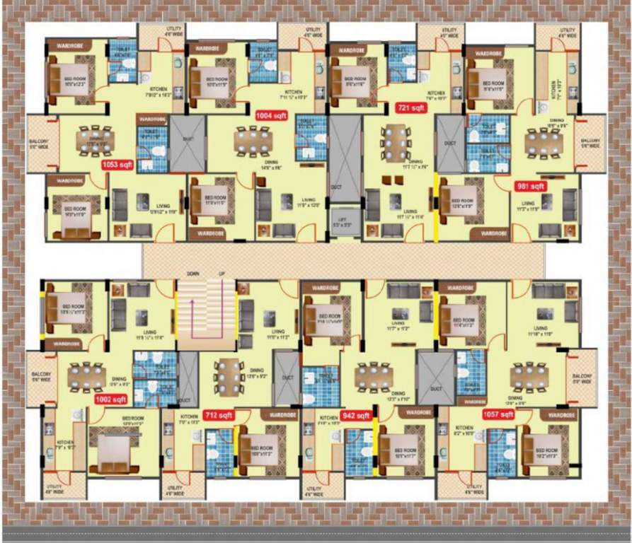  sankalpa ARR Sankalpa Cluster Plan from 1st to 3rd Floor