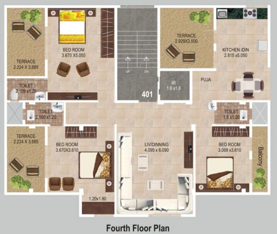  shiwani paradise Shiwani Paradise Cluster Plan for 4th Floor