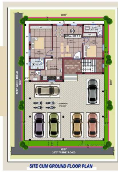  seetha-homes Seetha Homes Cluster Plan for ground Floor