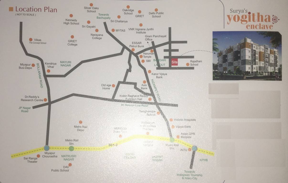  suryas yogitha enclave Location Plan
