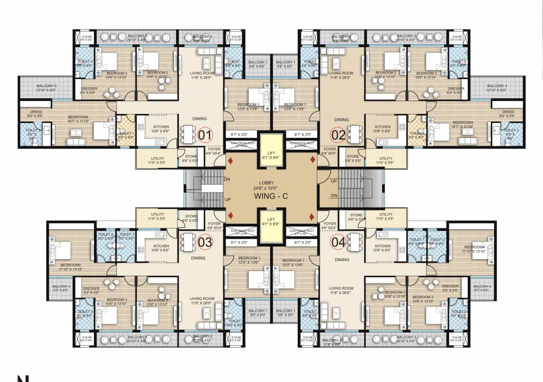  east 12 Tower 3 Cluster Plan