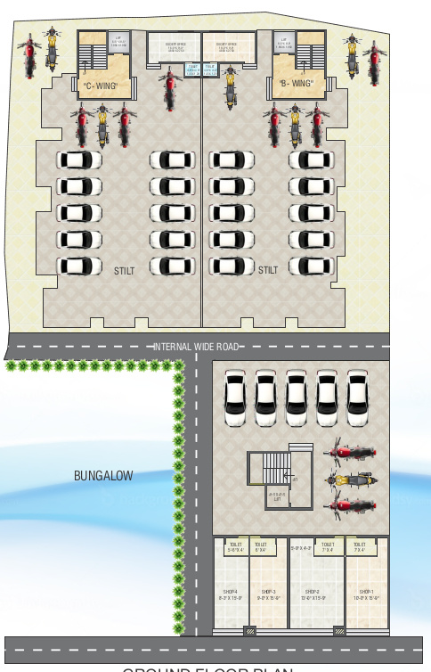  krishna leela Ground Floor Cluster Plan