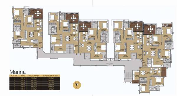 Cluster Plan For Typical Floor the-marina Cluster Plan For Typical Floor