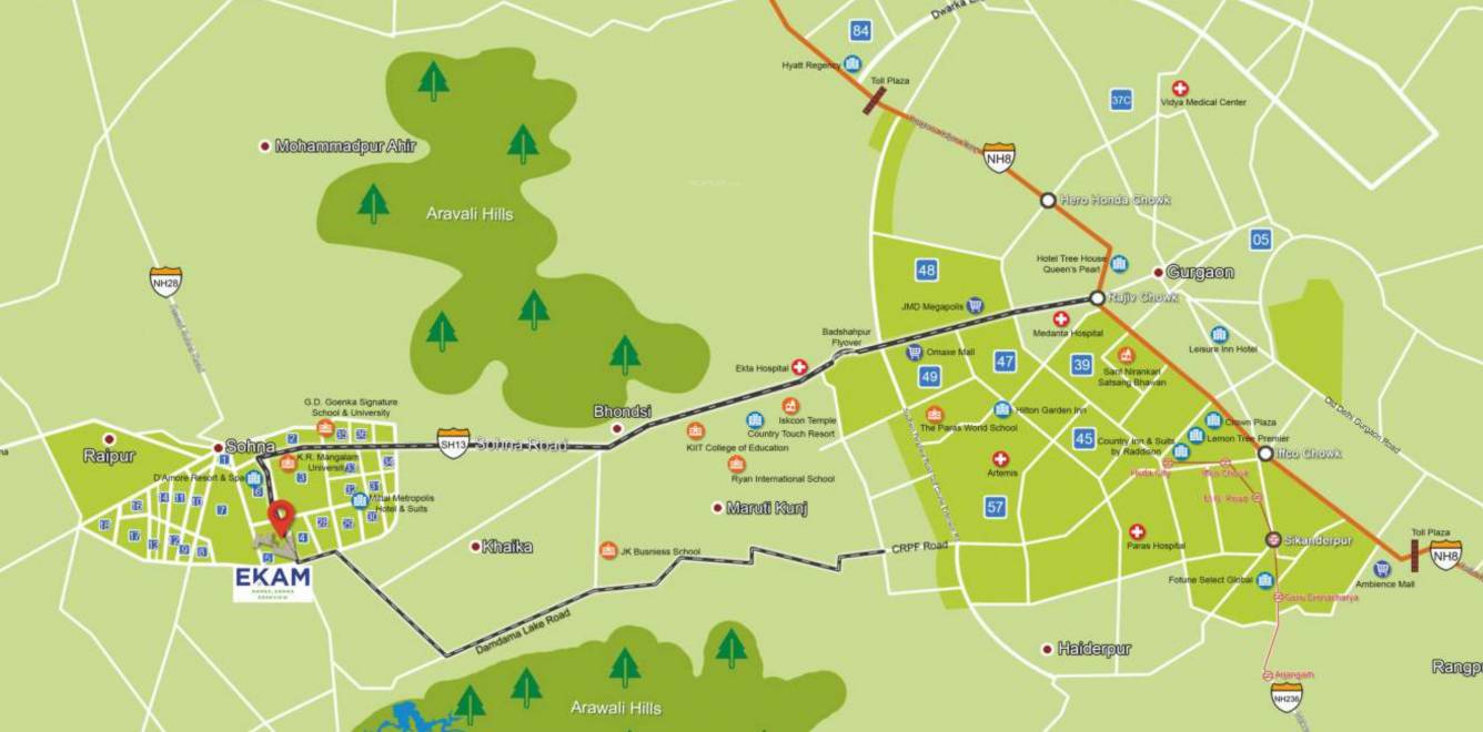  ekam homes Location Plan