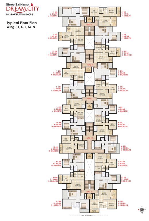dream city Wing A Cluster Plan