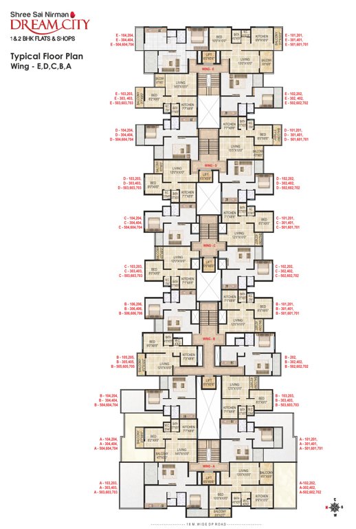 dream city Wing A Cluster Plan