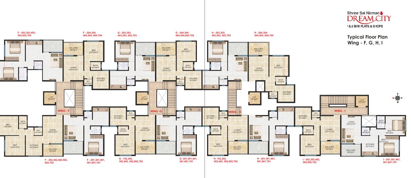 dream city Wing A Cluster Plan