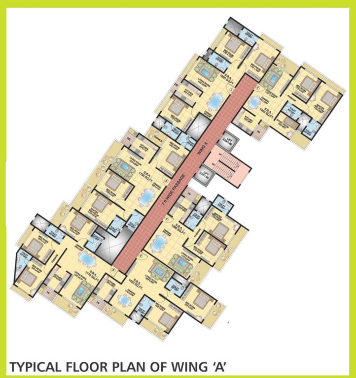 palbalaji Wing A Typical Floor Plan