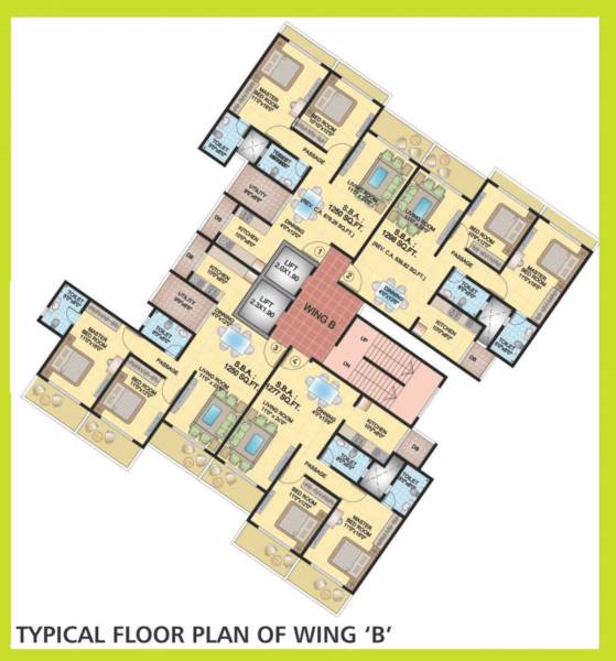 Wing B Typical Floor Plan palbalaji Wing B Typical Floor Plan