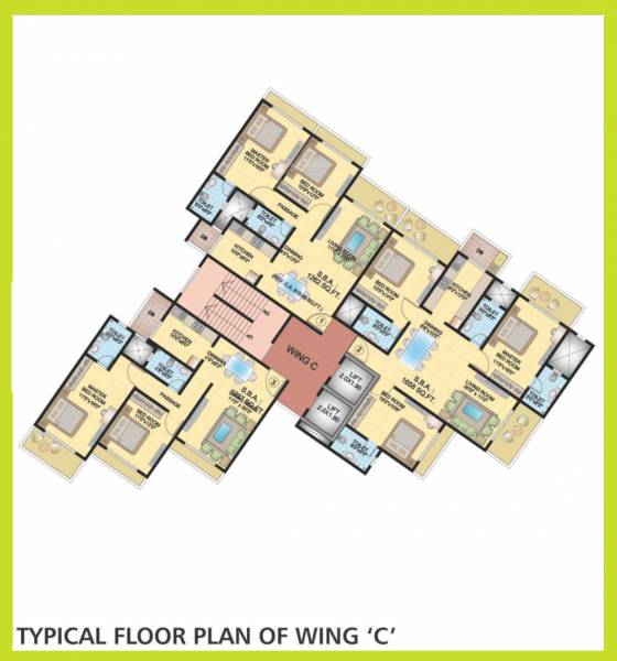 Wing C Typical Floor Plan palbalaji Wing C Typical Floor Plan