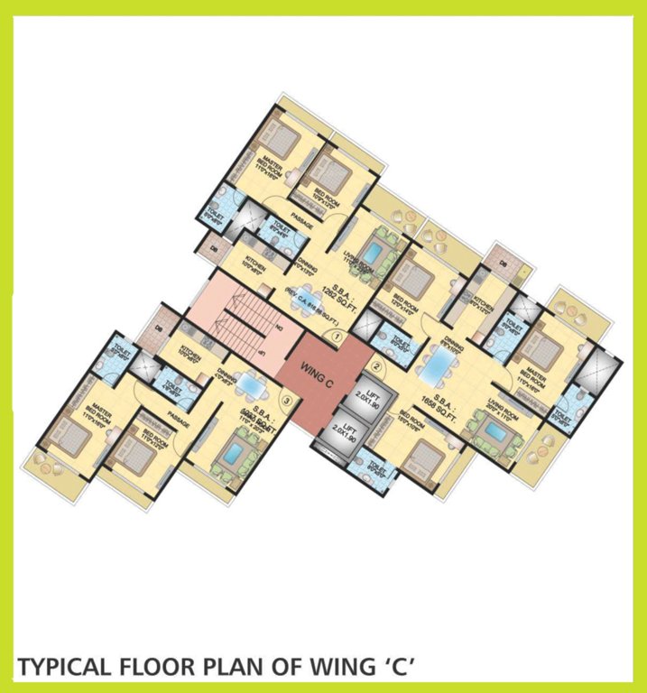  palbalaji Wing C Typical Floor Plan
