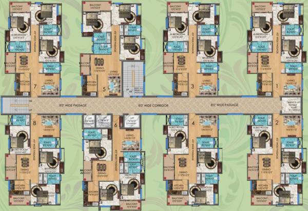  orbit A And B Cluster Plan from 1st to 12th Floor