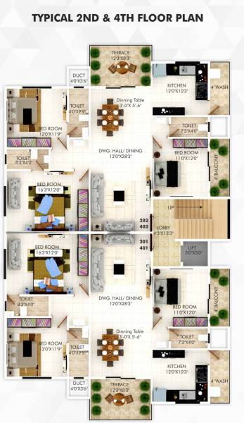  tridal-park-villa Tridal Park Villa Cluster Plan for 2nd Floor