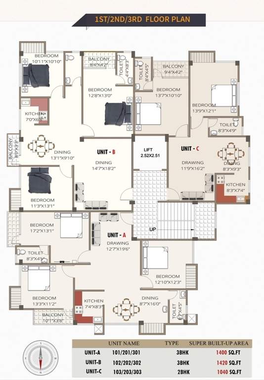  rd residency RD Residency Cluster Plan For Typical Floor