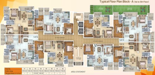 Block A Cluster Plan from 1st to 5th Floor sai-plaza Block A Cluster Plan from 1st to 5th Floor