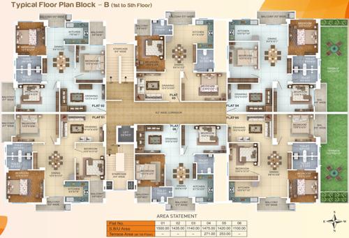 Block B Cluster Plan from 1st to 5th Floor sai-plaza Block B Cluster Plan from 1st to 5th Floor