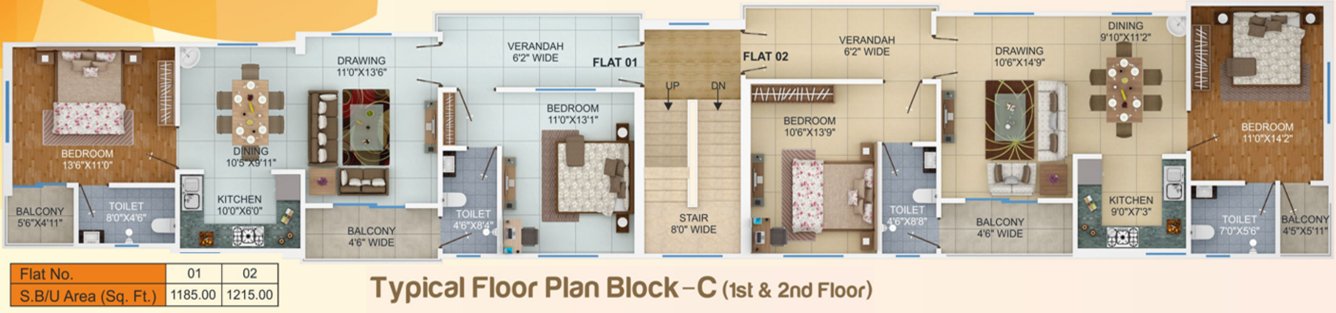  sai plaza Block C Cluster Plan from 1st to 2nd Floor
