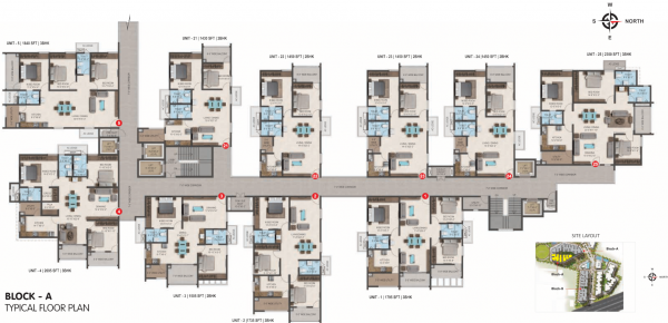  vinay-boulder-woods-block-a Tower A Cluster Plan