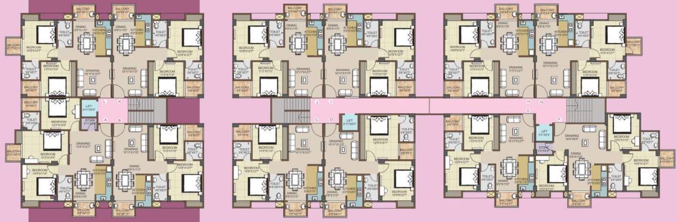  tulip South Block Second Floor Cluster Plan