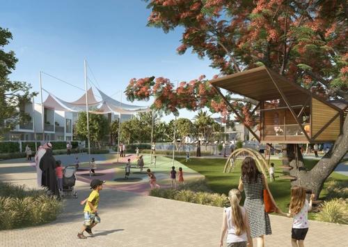 Children's play area ruba-townhouses Children's play area