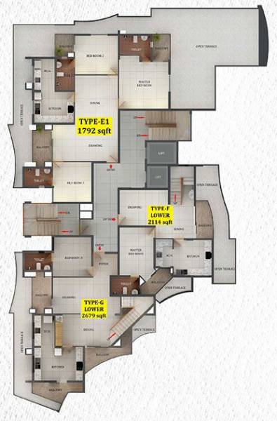 Rangoli Cluster Plan for 14th Floor rangoli Rangoli Cluster Plan for 14th Floor