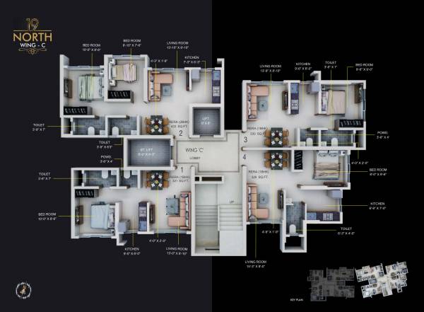  19-north 19 North Wing B And C Cluster Plan