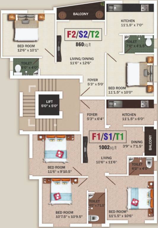  sri dwarka Sri Dwarka Cluster Plan from 1st to 3rd Floor