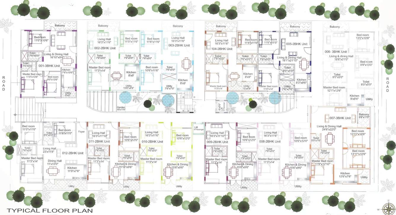  neeladri paradise Neeladri Paradise Cluster Plan from ground to 3rd Floor