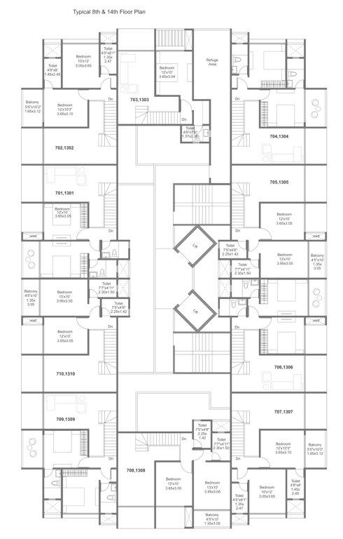  montana phase 6 Cluster Plan for Floor 8th And 14th Plan