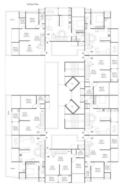  montana phase 6 Mantra Montana Phase 6 Cluster Plan for 1st Floor
