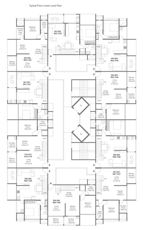  montana phase 6 Typical Floor Lower Level Plan