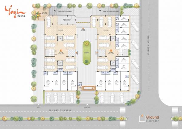  platina Block A And B Cluster Plan For Ground Floor
