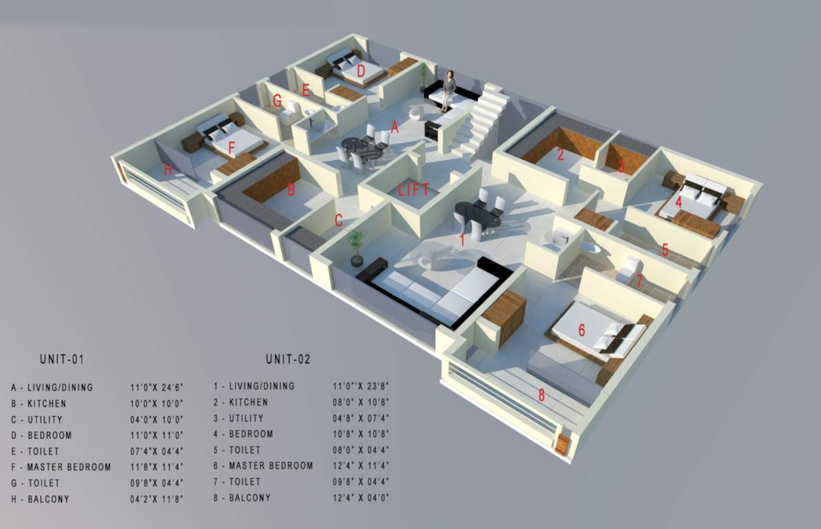  36 east Afundi 36 East Cluster Plan from 1st to 5th Floor
