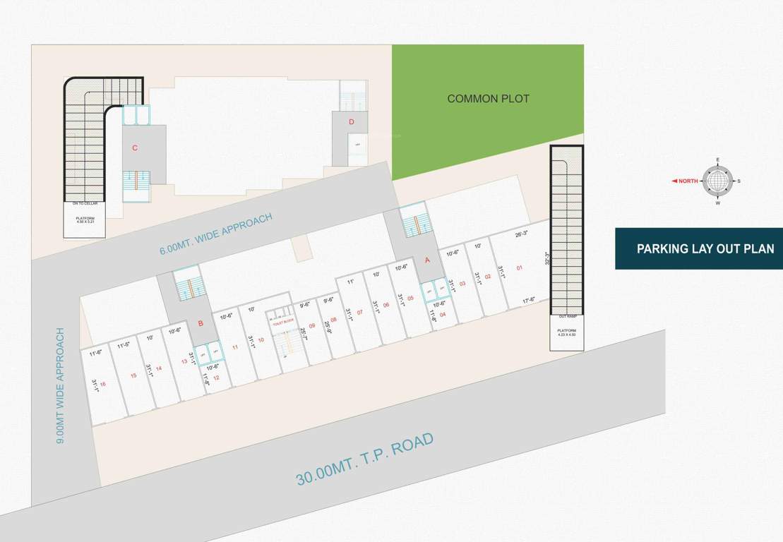  prime hill Block A, B, C & D Cluster Plan For Parking Floor