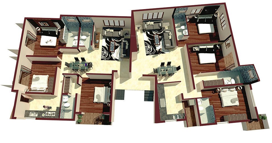  33 north 33 North Cluster Plan 3D From 1st To 5th Floor