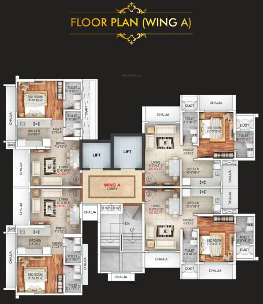  towers Empire Towers - A Cluster Plan for Typical Floor