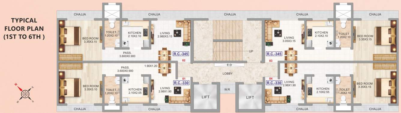  navrang chsl Navrang CHSL Cluster Plan from 1st to 6th Floor Typical 