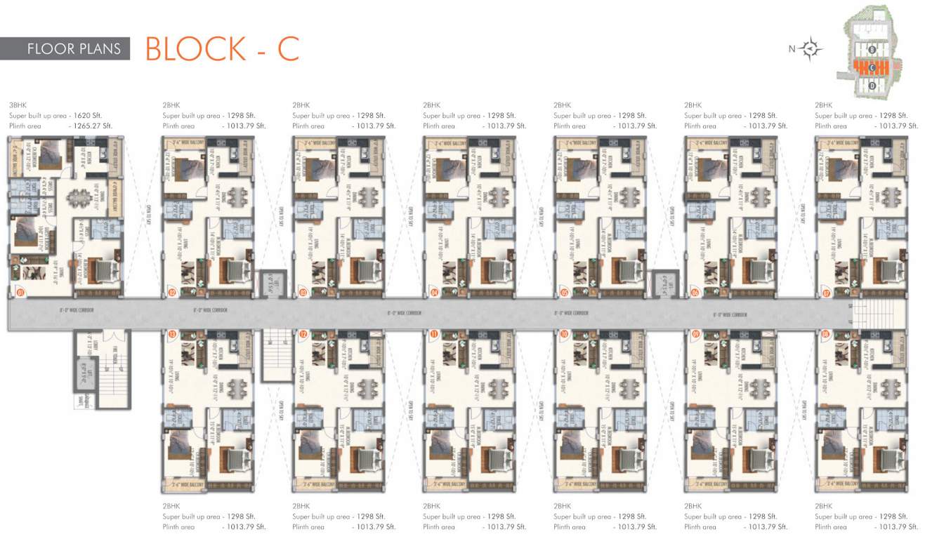  nivriti Block 2C Typical Cluster Plan