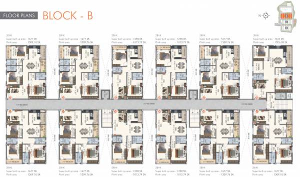  nivriti Block B1 Typical Cluster Plan