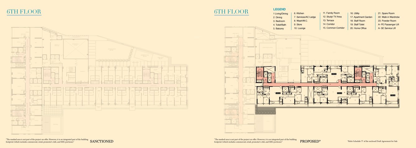 utalika luxury phase 5 panchami Utalika Luxury Phase 5 Panchami Cluster Plan for 6th Floor