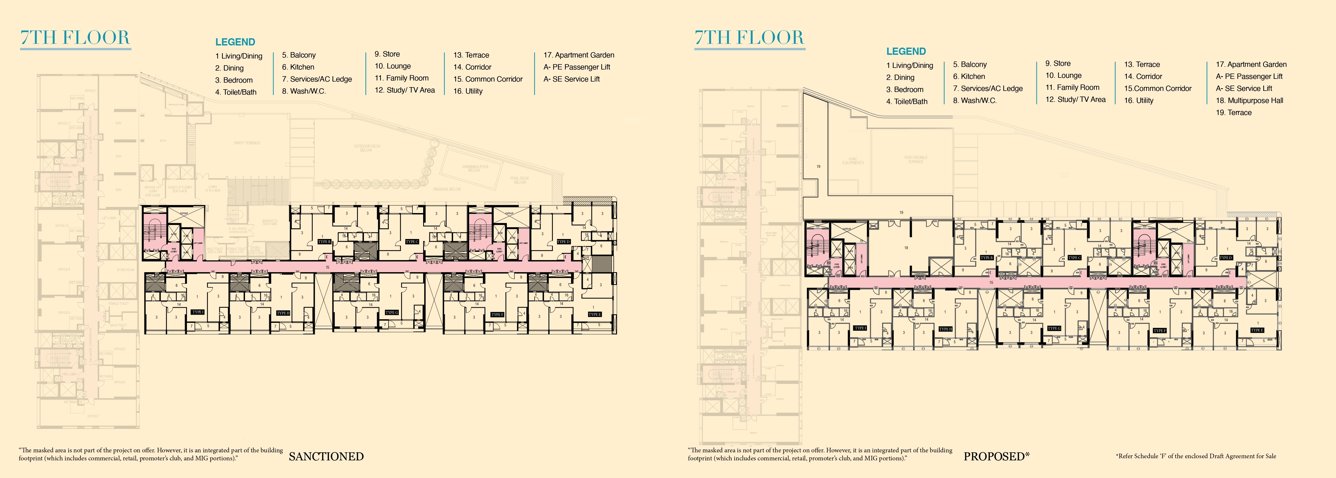  utalika luxury phase 5 panchami Utalika Luxury Phase 5 Panchami Cluster Plan for 7th Floor