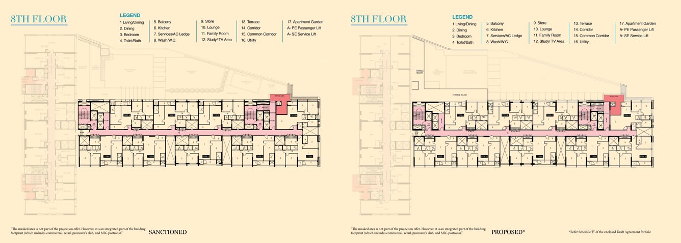  utalika luxury phase 5 panchami Utalika Luxury Phase 5 Panchami Cluster Plan for 8th Floor